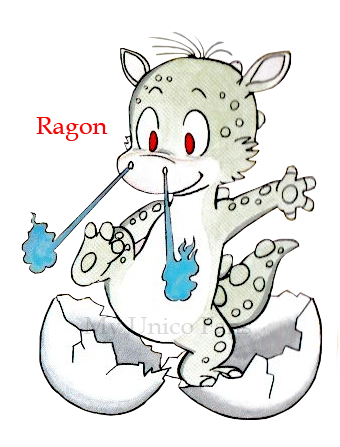 Ragon from the First Grader version of Unico 1980 Copyright Osamu Tezuka